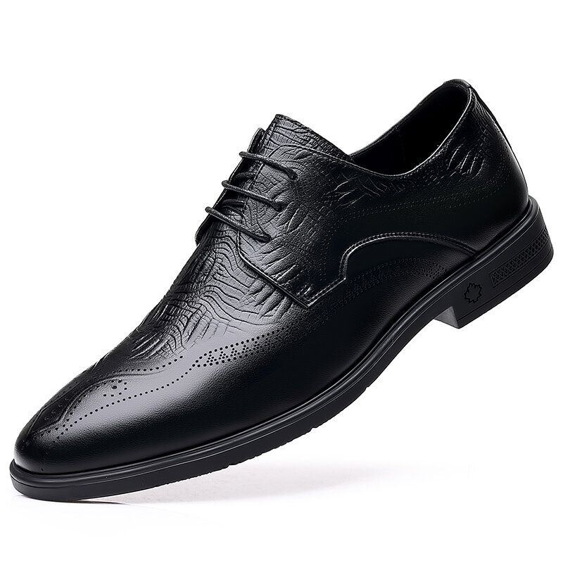 Herren Brogue Geprägte Business Dress Oxfords Schnürschuhe