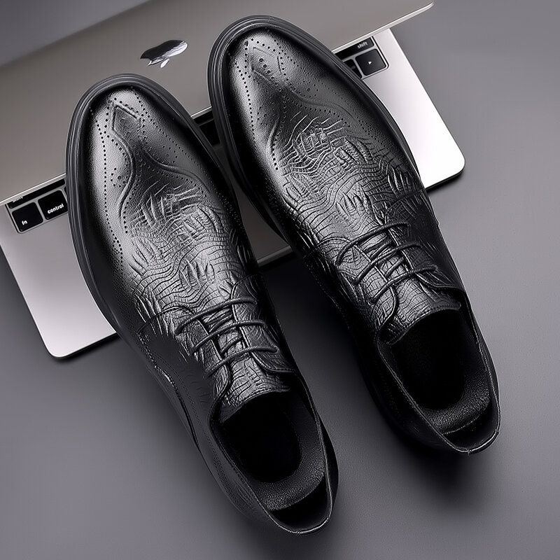 Herren Brogue Geprägte Business Dress Oxfords Schnürschuhe