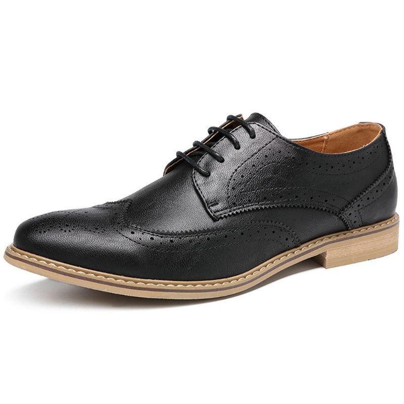 Herren Brogue Geschnitzte Lässige Weiche Business Leder Oxfords