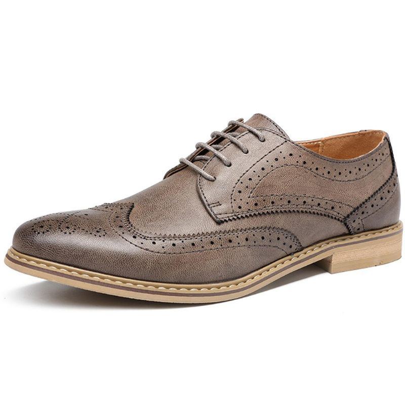 Herren Brogue Geschnitzte Lässige Weiche Business Leder Oxfords