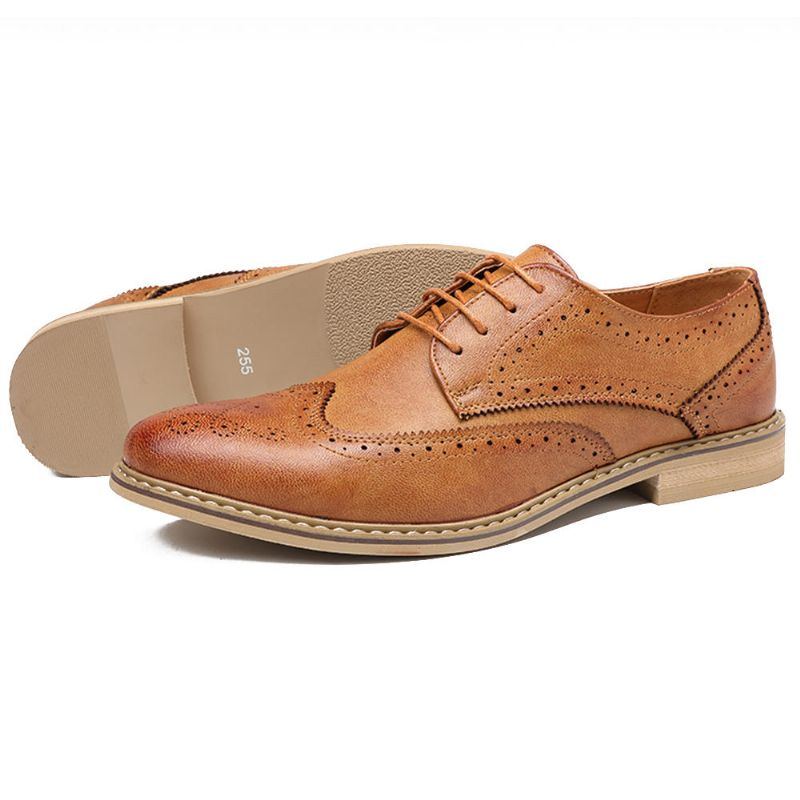 Herren Brogue Geschnitzte Lässige Weiche Business Leder Oxfords