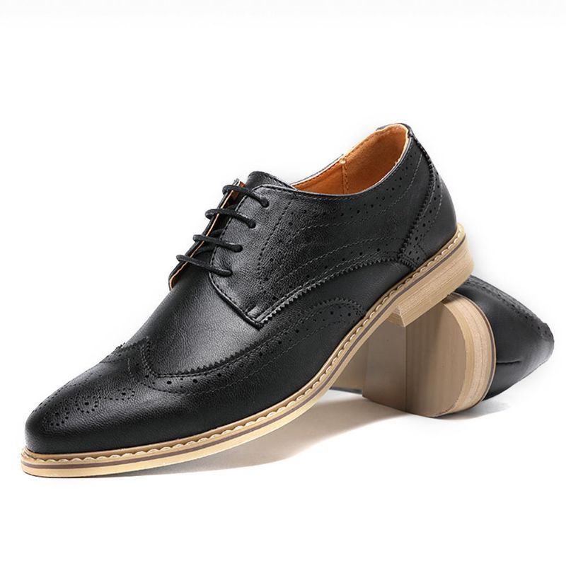 Herren Brogue Geschnitzte Lässige Weiche Business Leder Oxfords