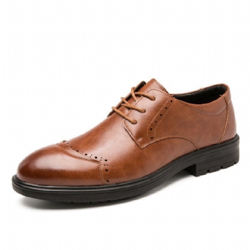 Herren Brogue Schnürschuhe Business Wearable Oxfords Schuhe