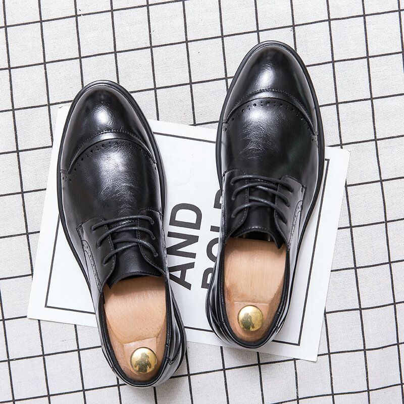 Herren Brogue Schnürschuhe Business Wearable Oxfords Schuhe