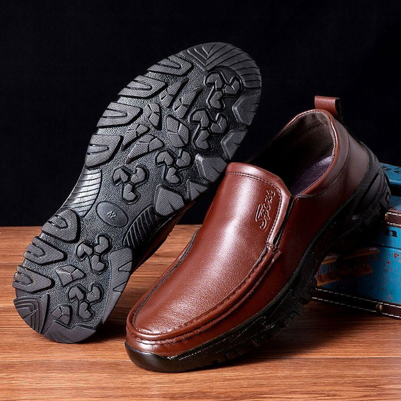 Herren Business Schuhe Mit Rundem Kopf Und Weicher Sohle