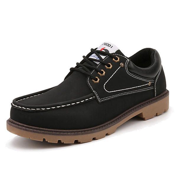 Herren Casual Business Soft Sole Lace Up Leder Oxfords