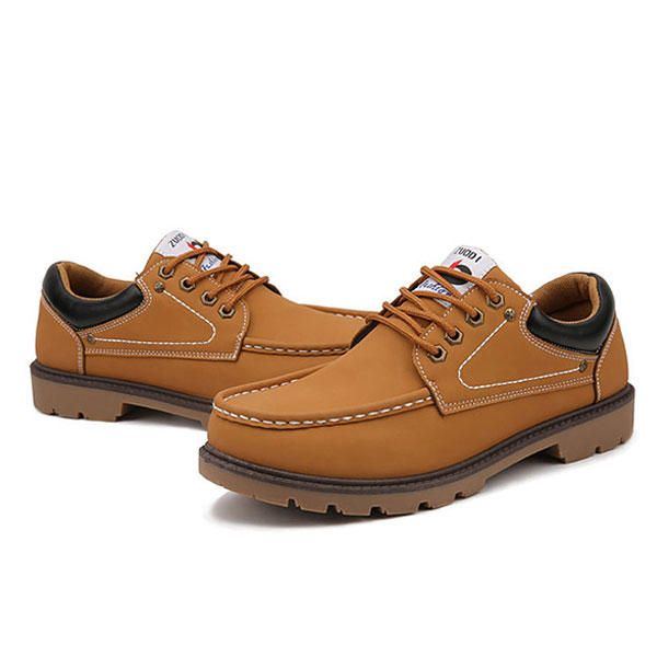 Herren Casual Business Soft Sole Lace Up Leder Oxfords