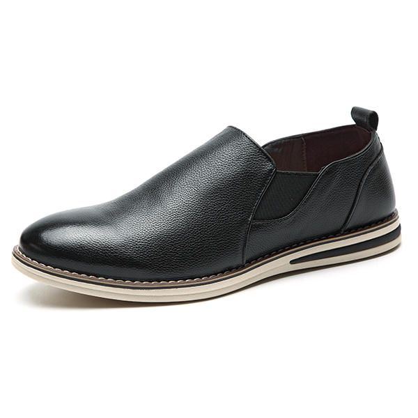 Herren Echtleder Casual Slip On Business Oxfords Schuhe