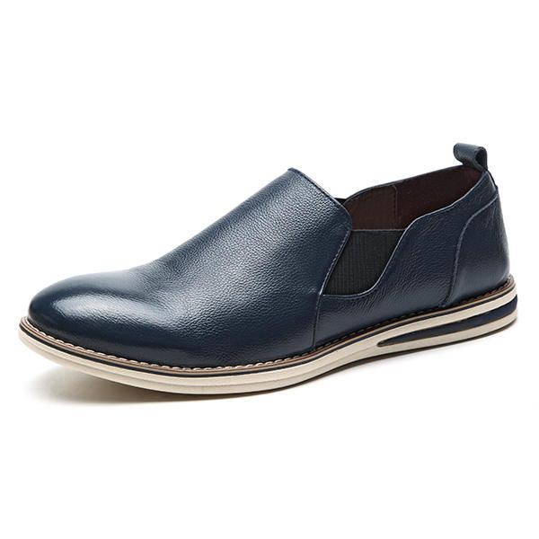 Herren Echtleder Casual Slip On Business Oxfords Schuhe