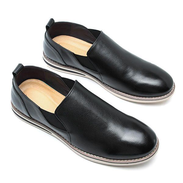 Herren Echtleder Casual Slip On Business Oxfords Schuhe