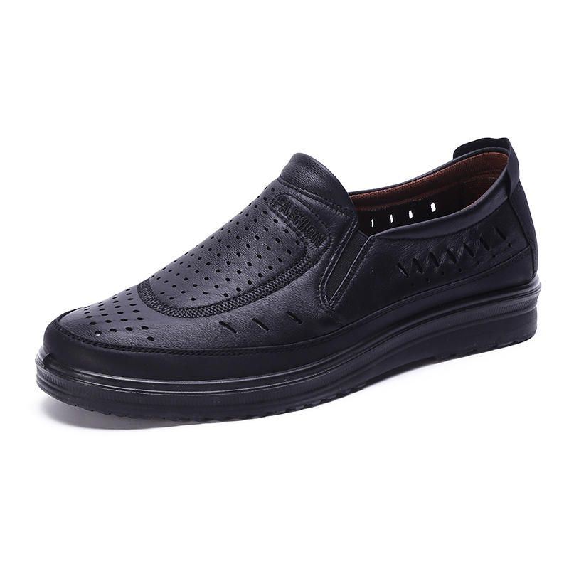 Herren Halbschuhe Aus Leder Mit Weicher Sohle