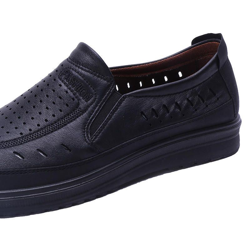 Herren Halbschuhe Aus Leder Mit Weicher Sohle