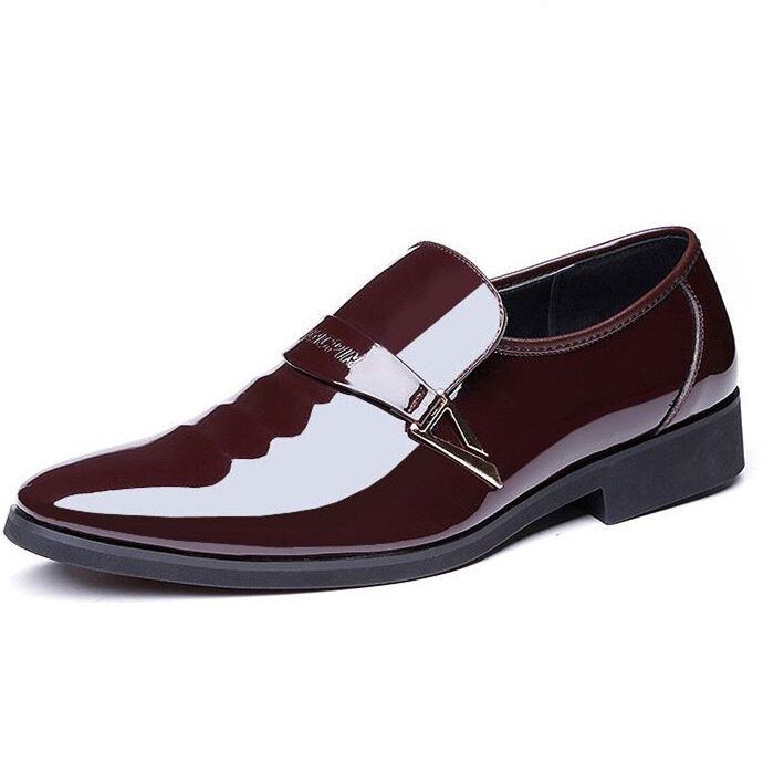 Herren Lackleder Metallverzierung Bequeme Formelle Business Schuhe