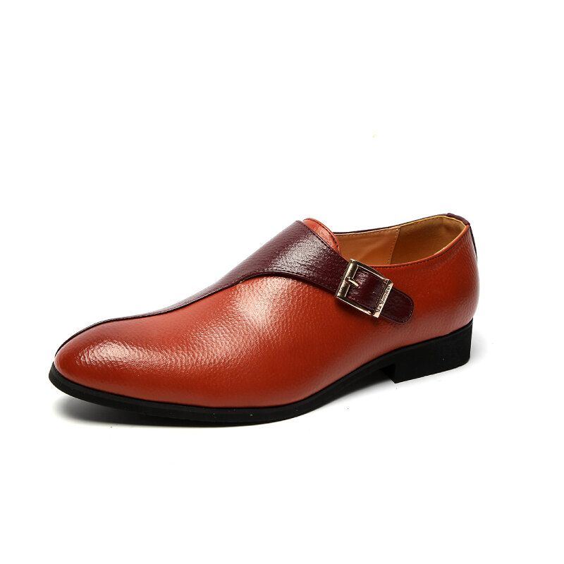 Herren Monk Business Schuhe Aus Pu Leder In Kontrastfarbe