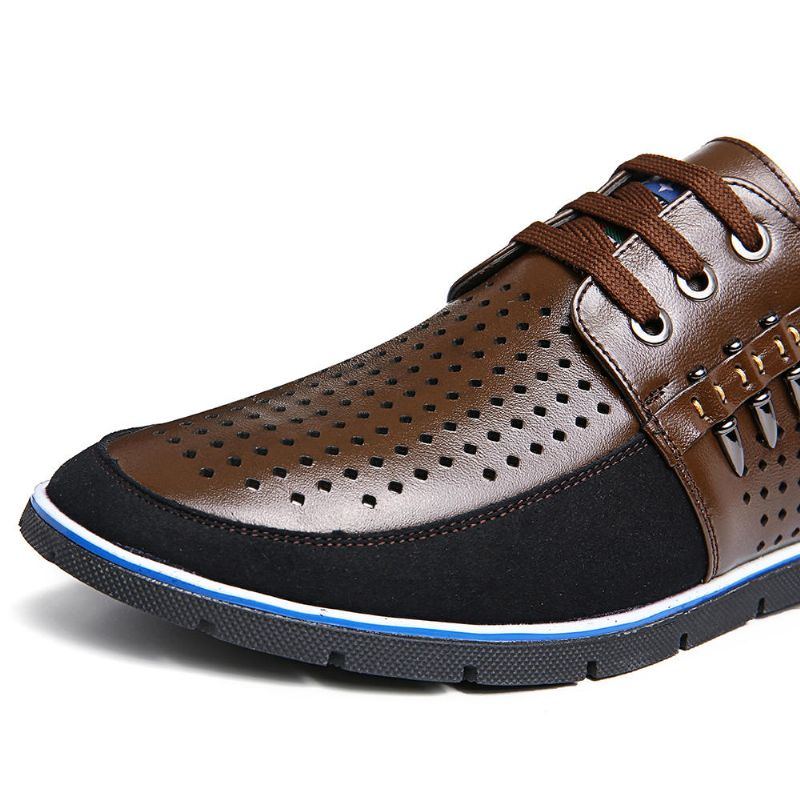 Herren Oxfords Aus Echtem Leder Mit Weichen Sohlen