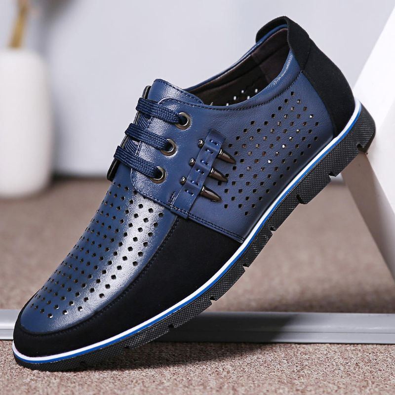 Herren Oxfords Aus Echtem Leder Mit Weichen Sohlen