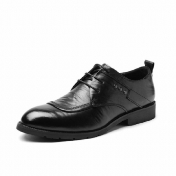 Herren Rindsleder Oxfords Business Schuhe Zum Schnüren