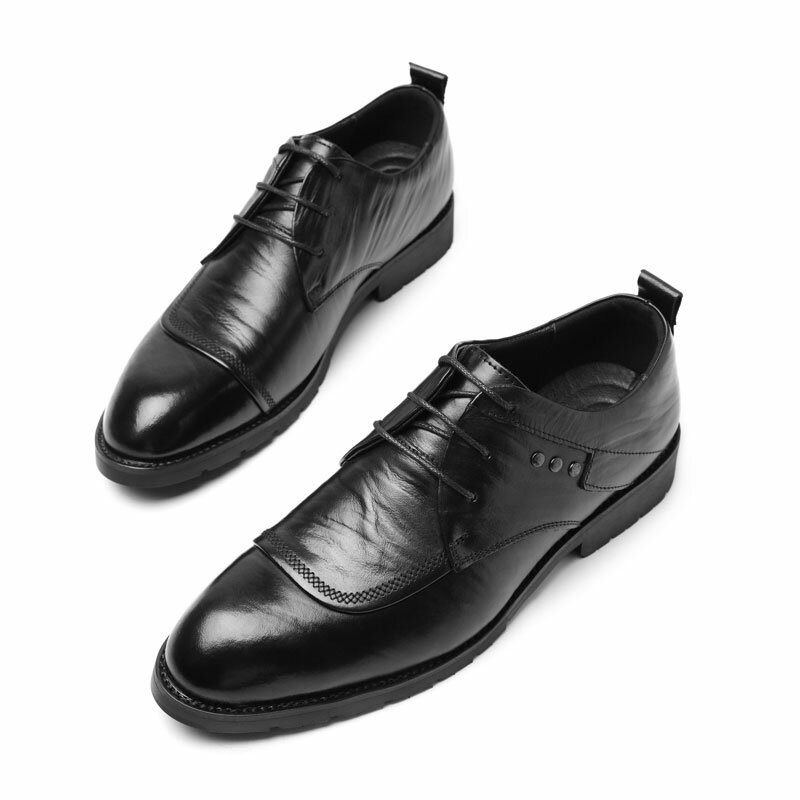 Herren Rindsleder Oxfords Business Schuhe Zum Schnüren