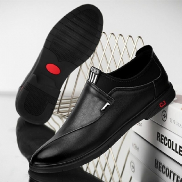 Herren Slip On Business Formelle Halbschuhe Aus Reinem Leder Mit Ziernähten