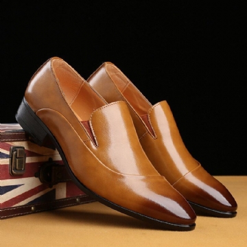 Herrenschuhe Mit Weicher Sohle Und Spitzer Zehenpartie Im Vintage England Stil