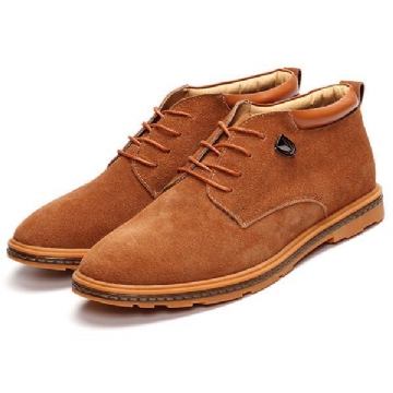 Herrenschuhe Wildleder Oxfords Mit Warmem Wollfleece Futter