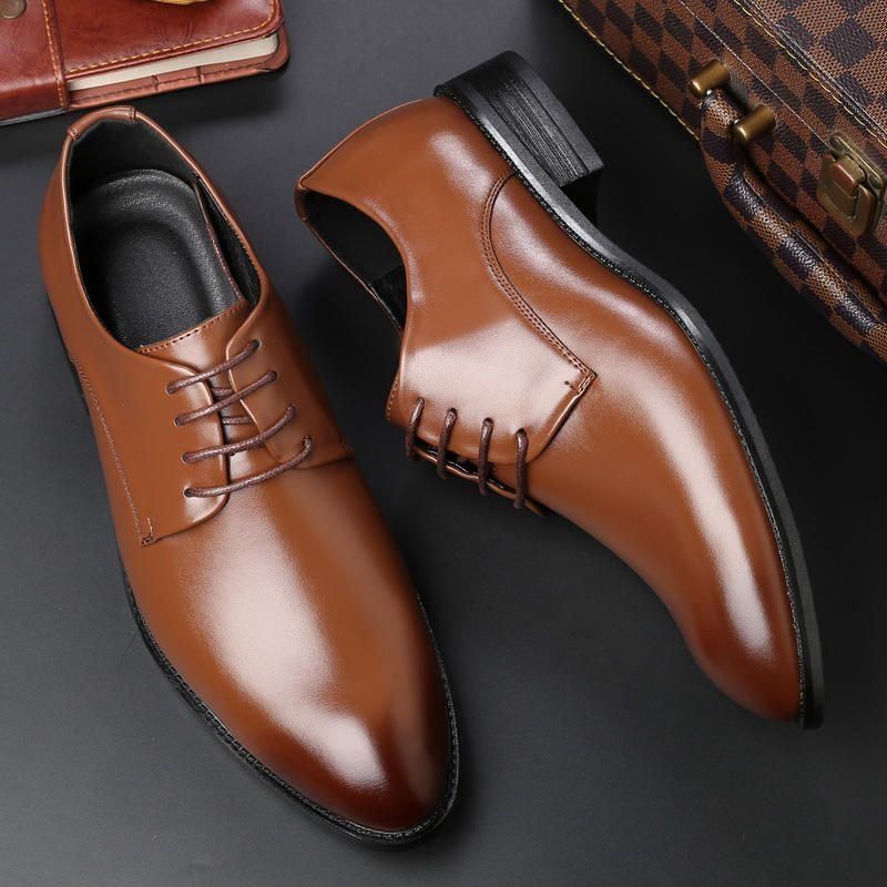 Klassische Weiche Bequeme Formelle Business Oxfords Lederschuhe Für Herren