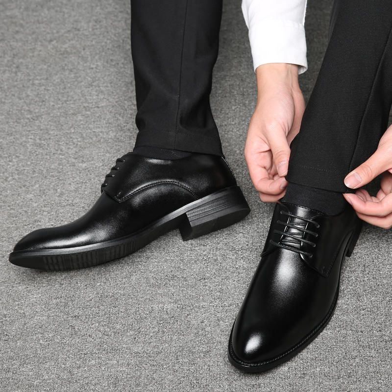 Klassische Weiche Bequeme Formelle Business Oxfords Lederschuhe Für Herren