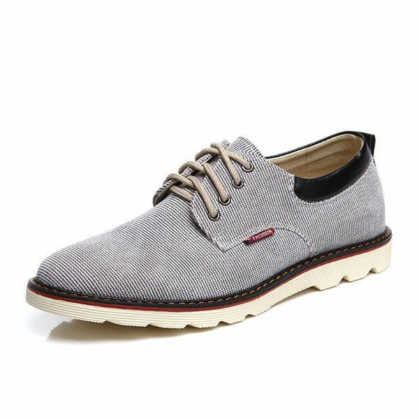 Lässige Atmungsaktive Bequeme Modische Flache Schnür Oxfords Schuhe Für Herren