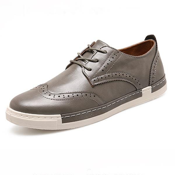 Lässige Herren Schnürsneaker Outdoor Oxfords Aus Leder