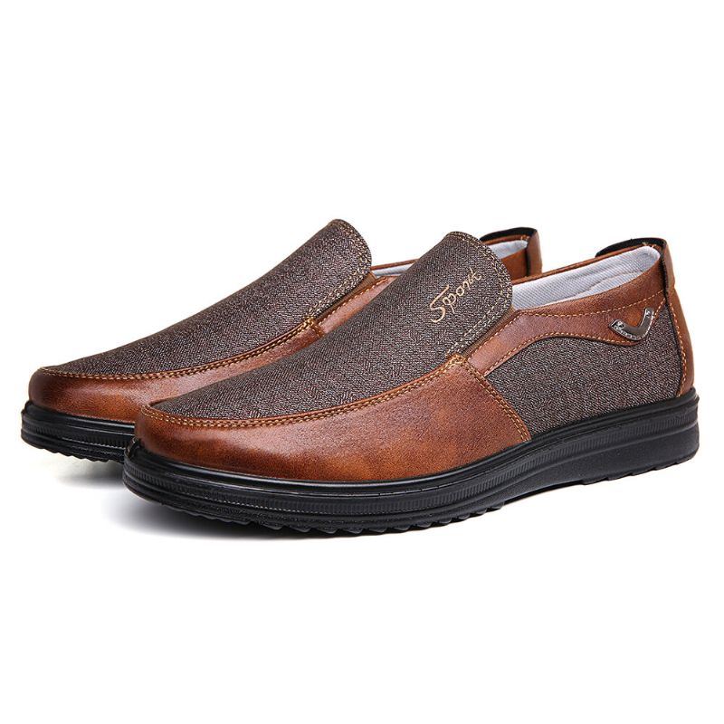 Lässige Leichte Und Bequeme Slip On Oxfords Für Herren In Großen Größen