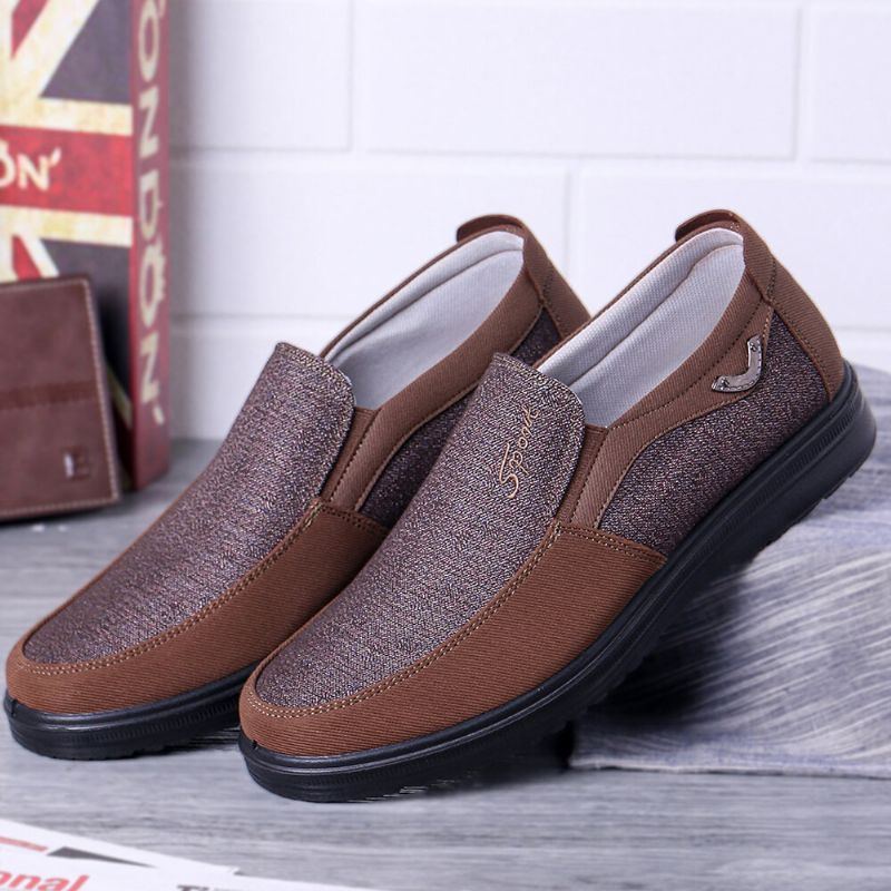 Lässige Leichte Und Bequeme Slip On Oxfords Für Herren In Großen Größen