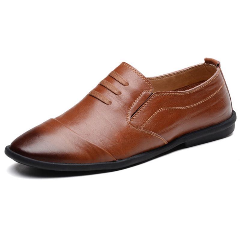 Lässige Weiche Atmungsaktive Einfache Slip On Formelle Schuhe Für Herren