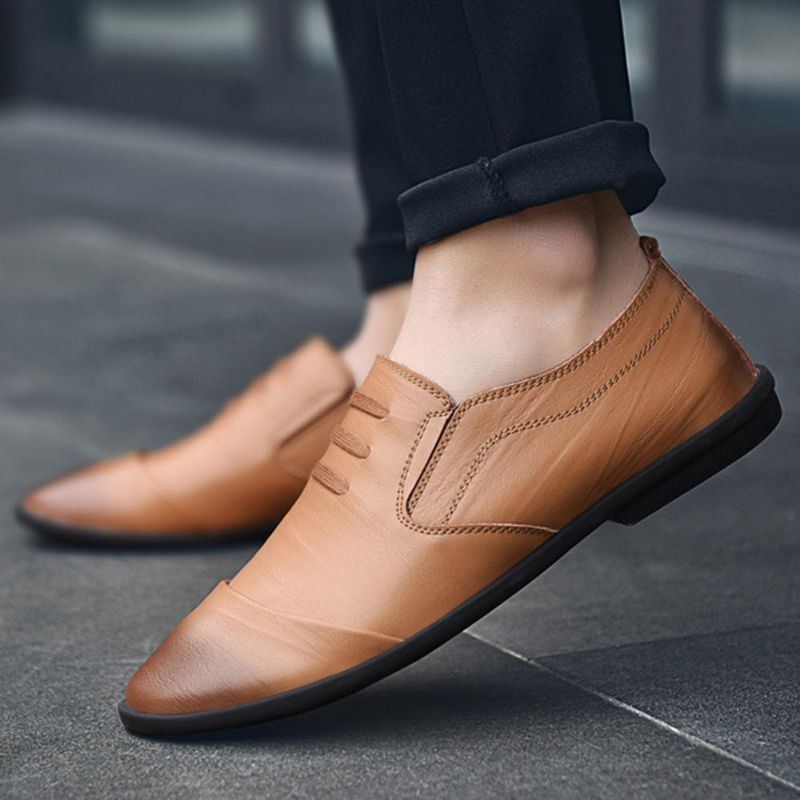 Lässige Weiche Atmungsaktive Einfache Slip On Formelle Schuhe Für Herren