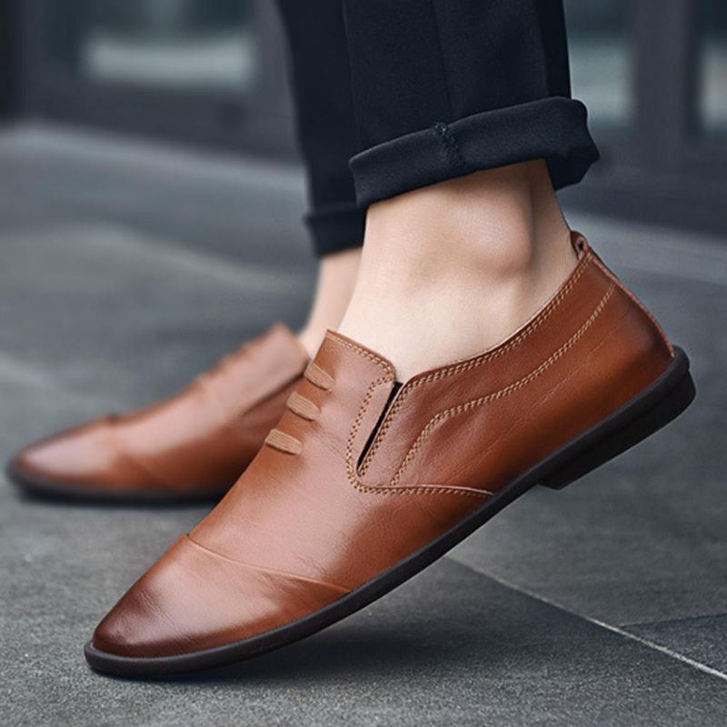 Lässige Weiche Atmungsaktive Einfache Slip On Formelle Schuhe Für Herren