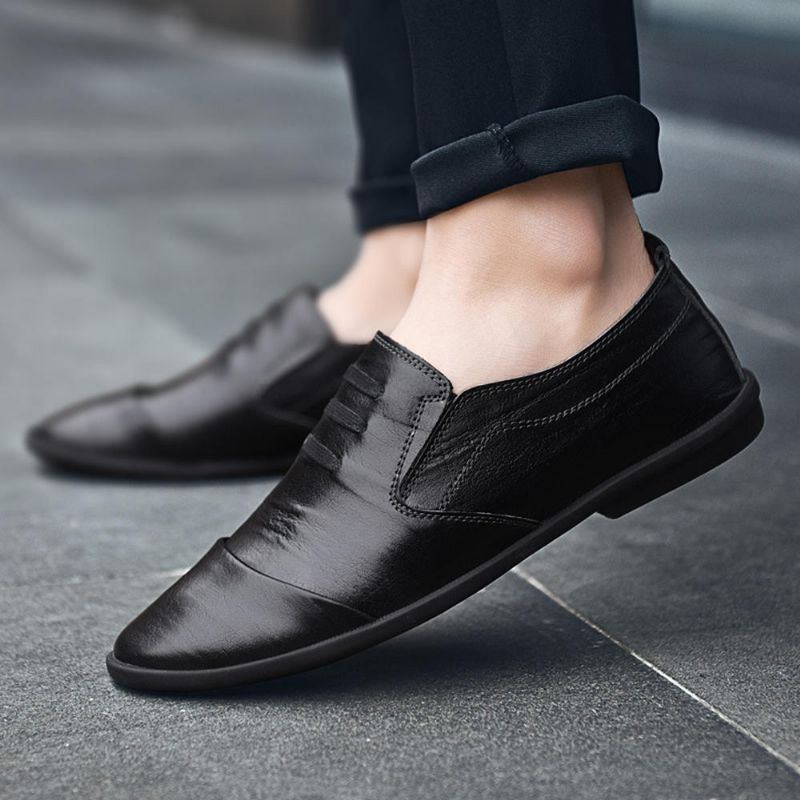 Lässige Weiche Atmungsaktive Einfache Slip On Formelle Schuhe Für Herren