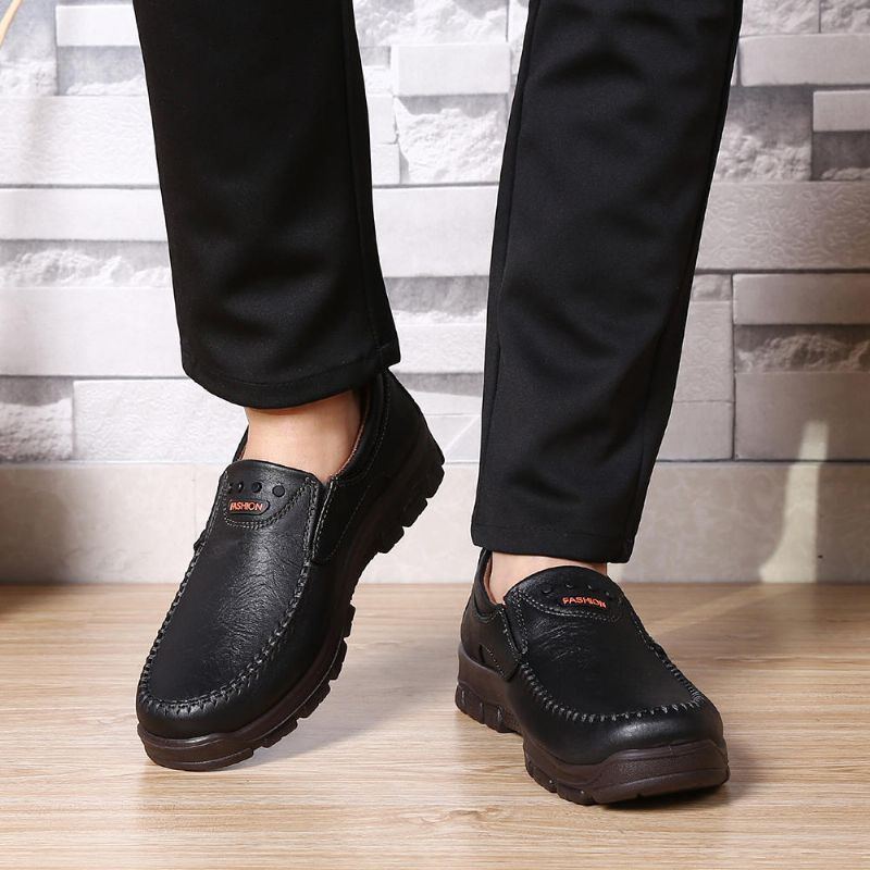 Leichte Business Casual Oxfords Aus Echtem Leder Für Herren Mit Weicher Sohle