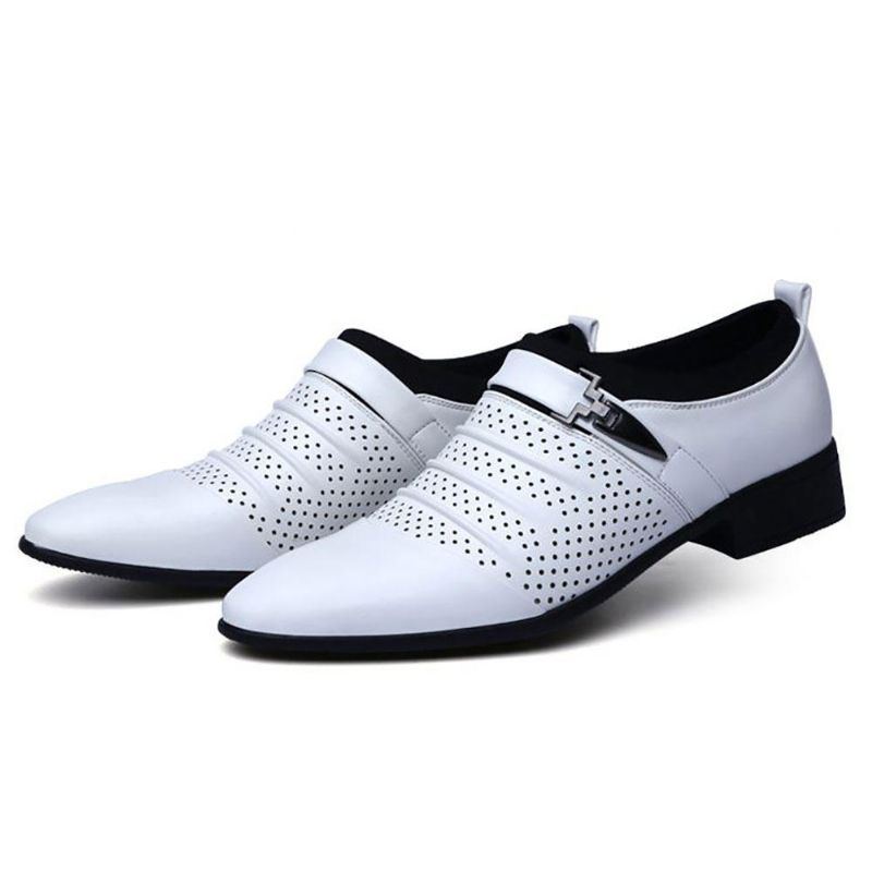 Herren Atmungsaktive Hohle Outs Leder Formelle Business Schuhe