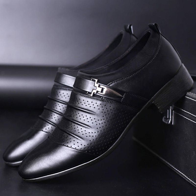 Herren Atmungsaktive Hohle Outs Leder Formelle Business Schuhe