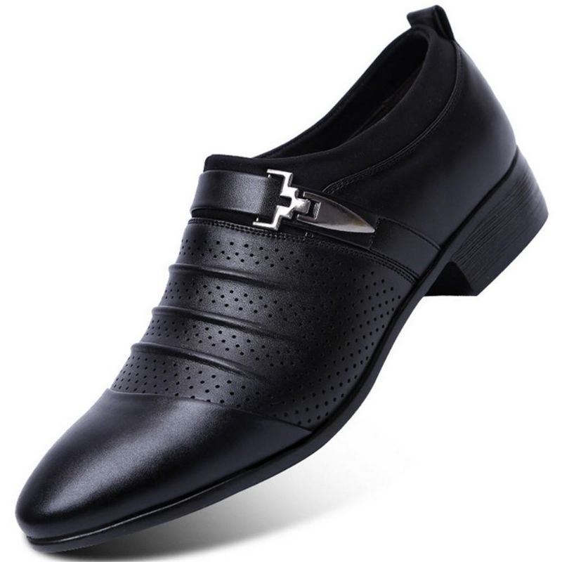 Herren Atmungsaktive Hohle Outs Leder Formelle Business Schuhe