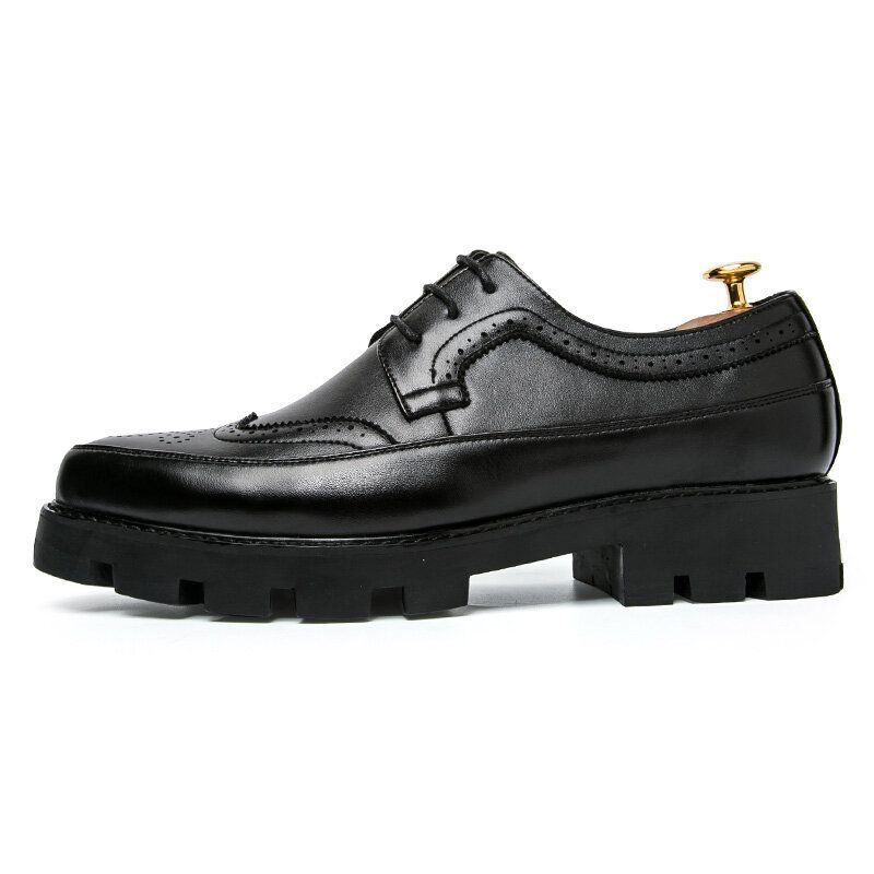 Herren Brogue Oxfords Atmungsaktive Business Schuhe Mit Dicken Sohlen