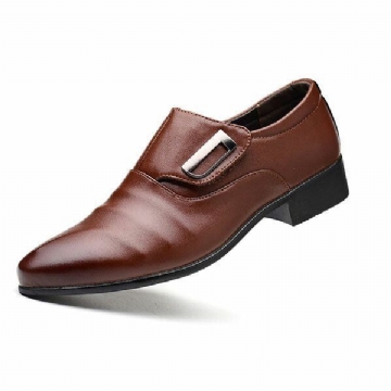 Herren Hook Loop Pointed Toe Leder Business Formelle Schuhe