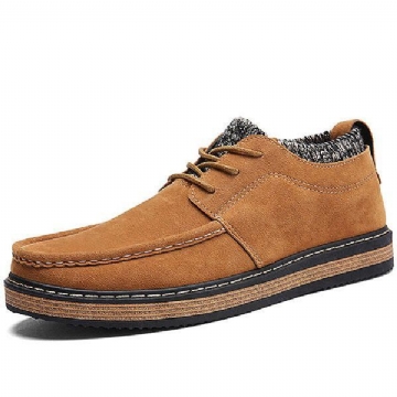 Herren Im Brogue Stil Gestricktes Wildleder Weiche Sohle Warme Oxfords