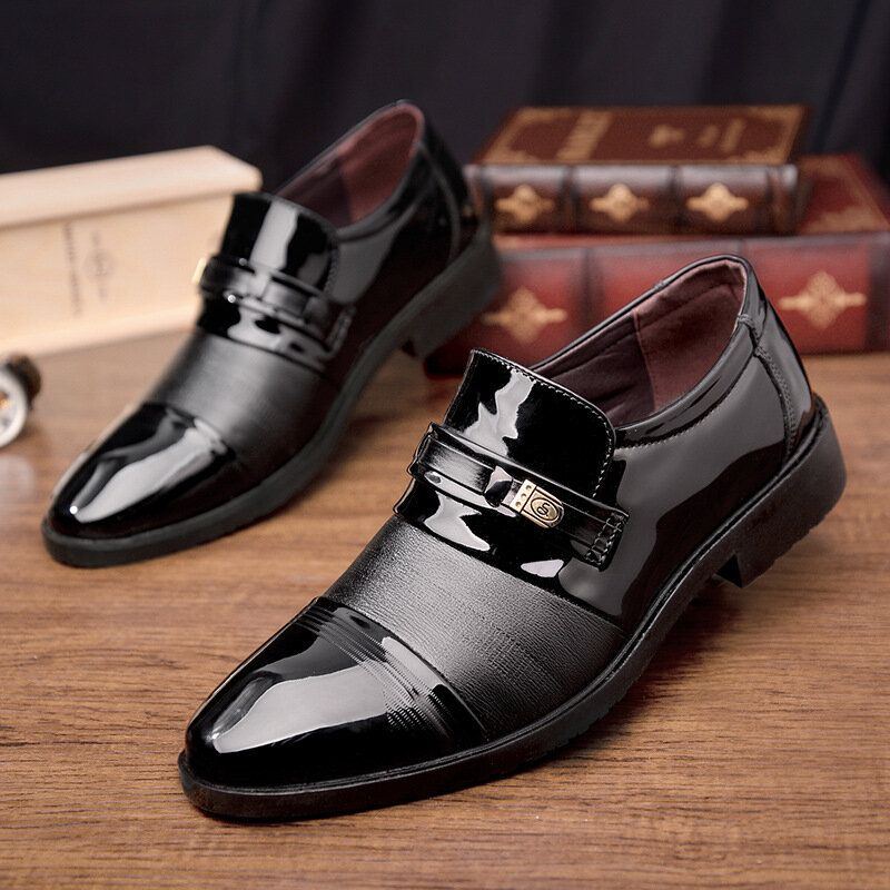 Herren Leder Atmungsaktiv Bequeme Weiche Sohle Spitze Zehe Kleid Oxford Casual Business Schuhe