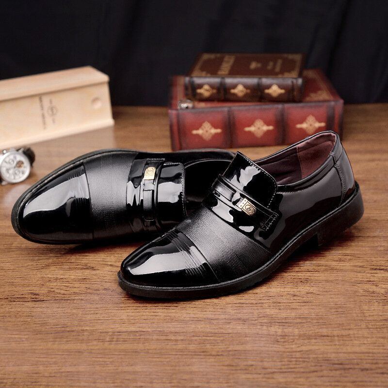 Herren Leder Atmungsaktiv Bequeme Weiche Sohle Spitze Zehe Kleid Oxford Casual Business Schuhe