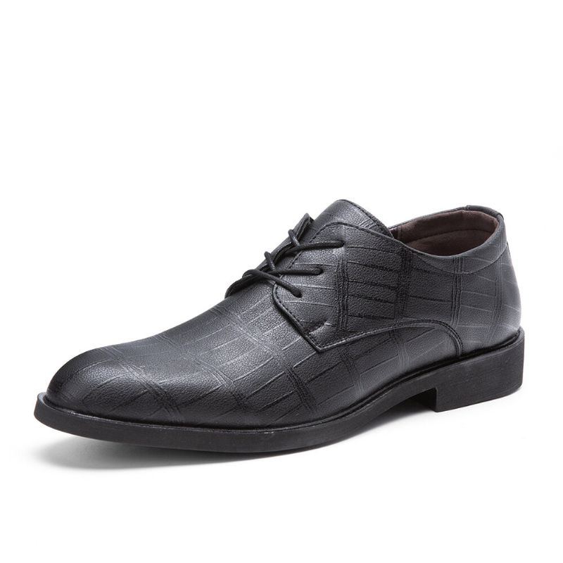 Herren Leder Atmungsaktive Weiche Sohle Klassische Reine Farbe Oxfords Lässige Business Schuhe