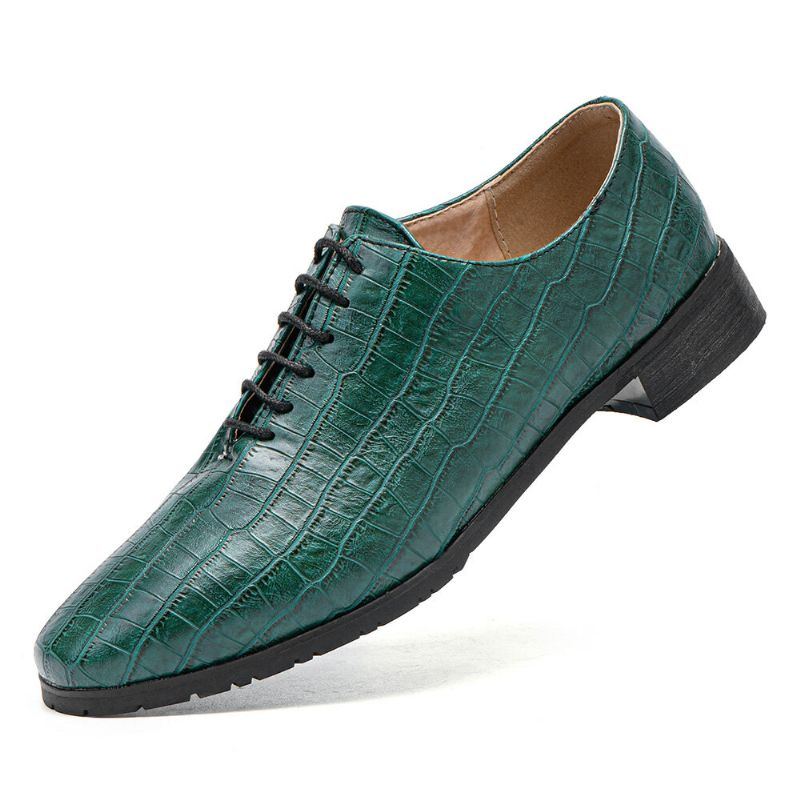 Herren Spitzschuh Krokodilmuster Spitzschuh Business Oxfords Schuhe