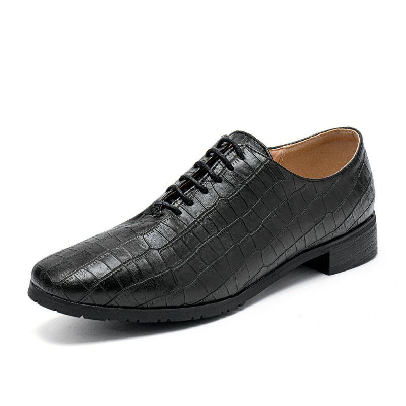 Herren Spitzschuh Krokodilmuster Spitzschuh Business Oxfords Schuhe