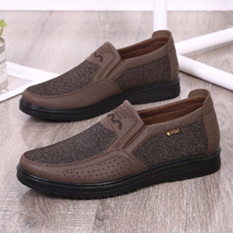 Weiche Atmungsaktive Business Casual Slip On Oxfords Für Herren