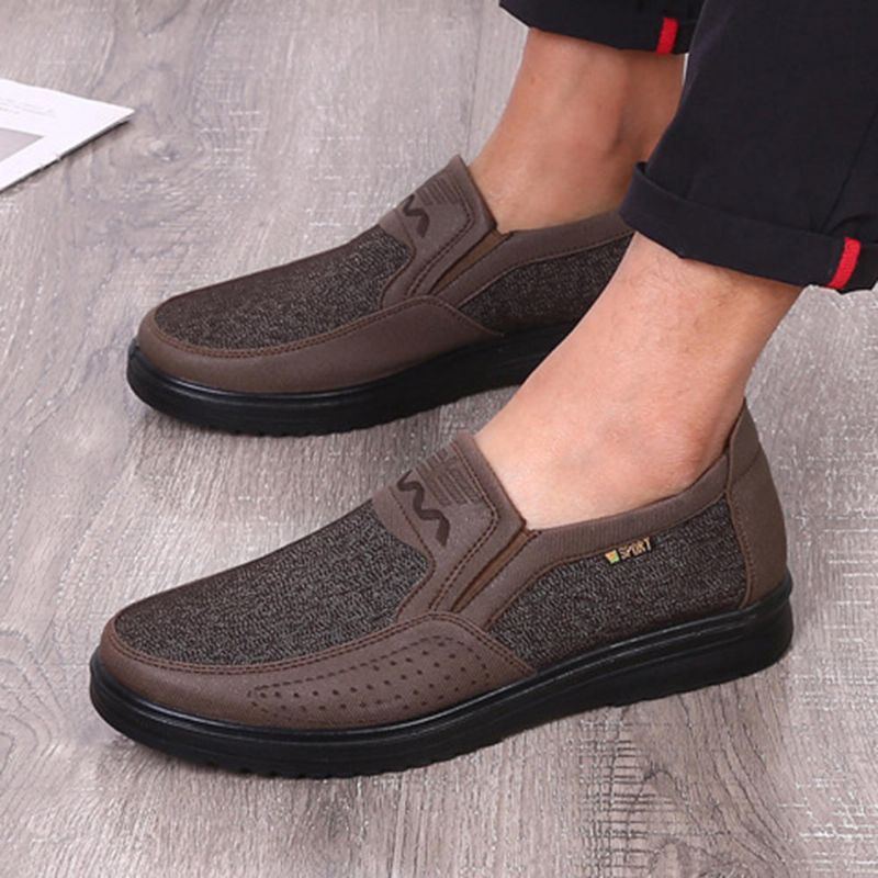 Weiche Atmungsaktive Business Casual Slip On Oxfords Für Herren