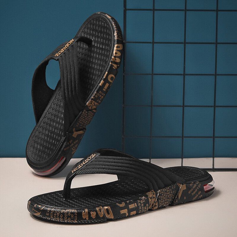 Atmungsaktive Leichte Weiche Sohlen Flip Flops Für Herren Lässige Hausschuhe